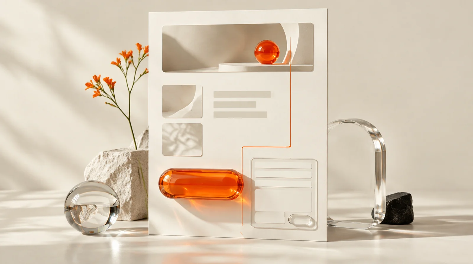 A landing-page model with a highlighted call to action and form.